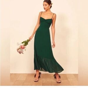 Reformation emerald Emersyn dress